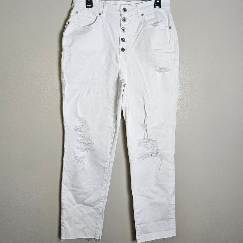 INC White Mom Jeans Sz 8 - Picture 2 of 13